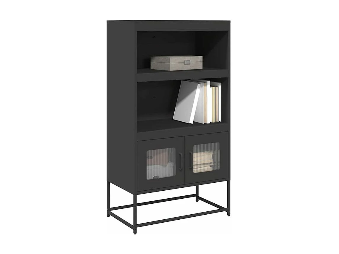 Buffet haut noir 68x39x123 acier