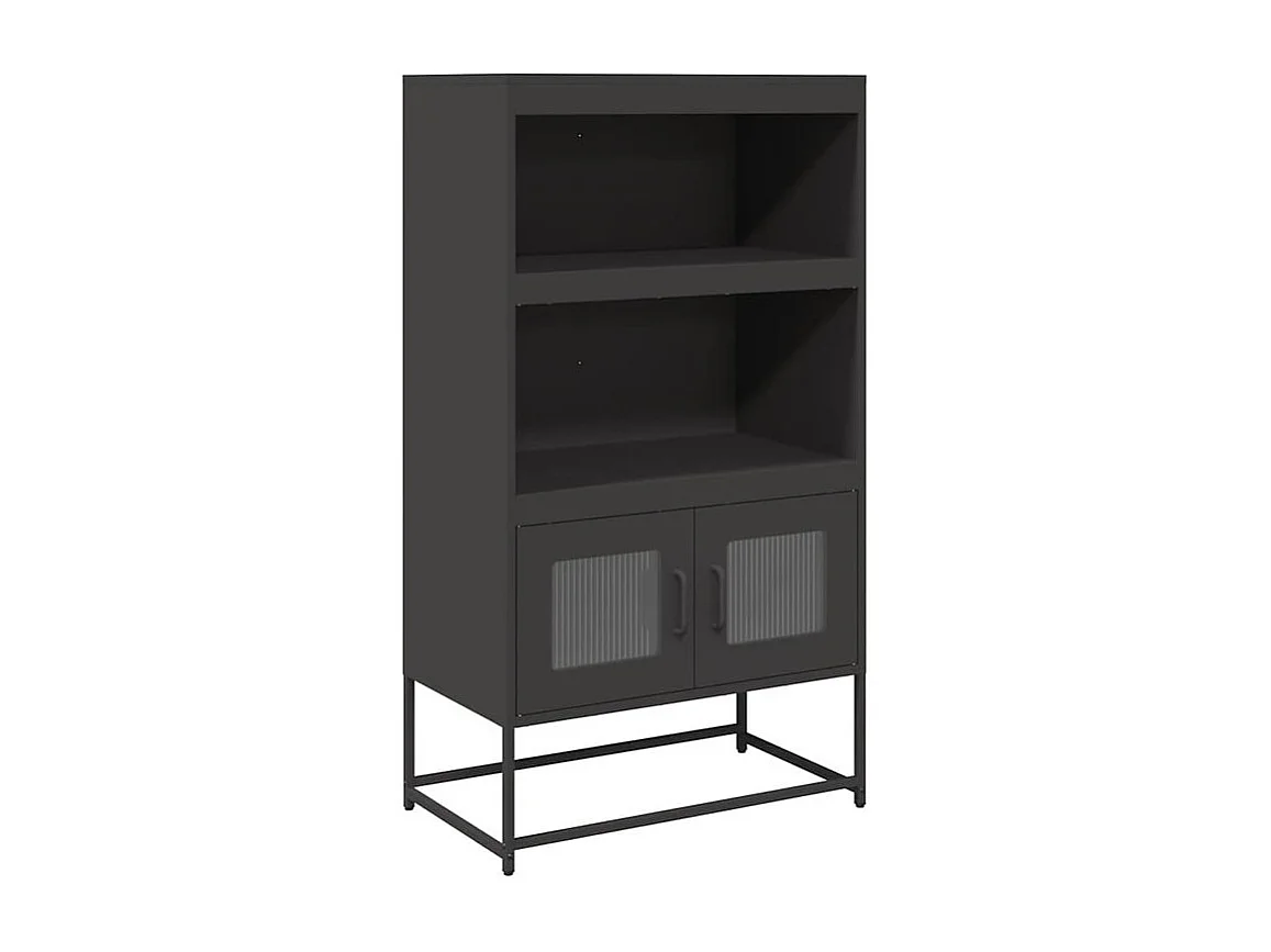 Buffet haut noir 68x39x123 acier