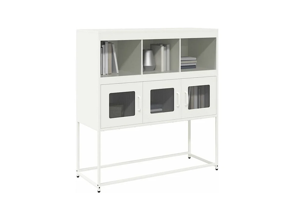 Buffet blanc 100,5x39x107 acier laminé à froid