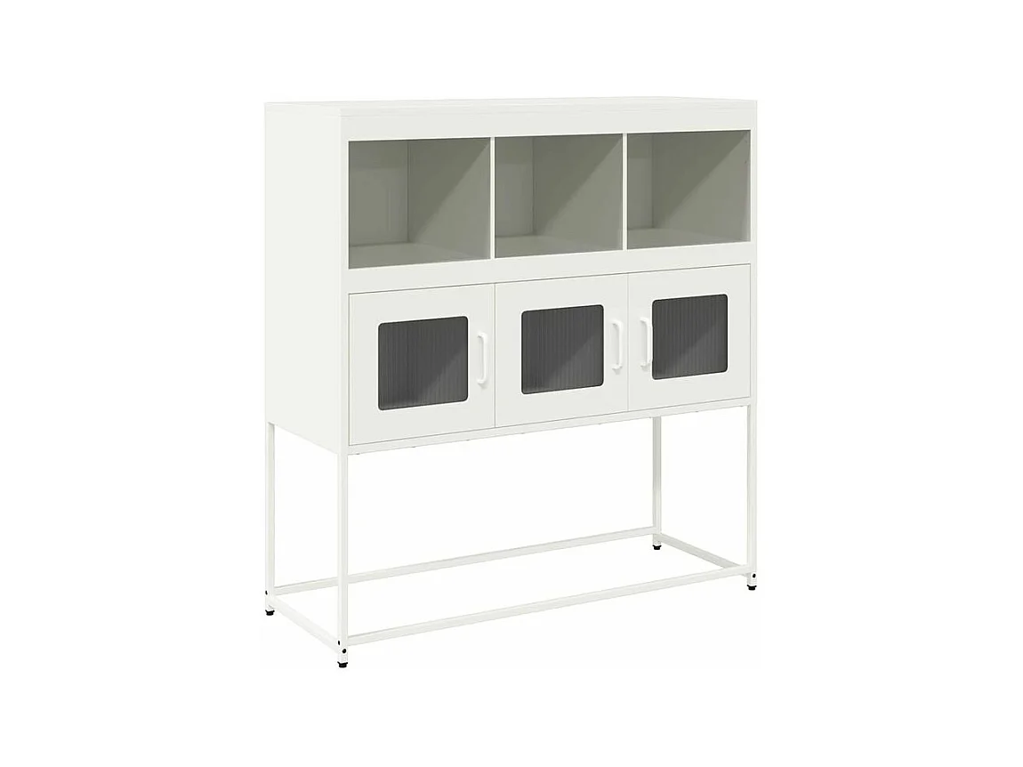 Buffet blanc 100,5x39x107 acier laminé à froid