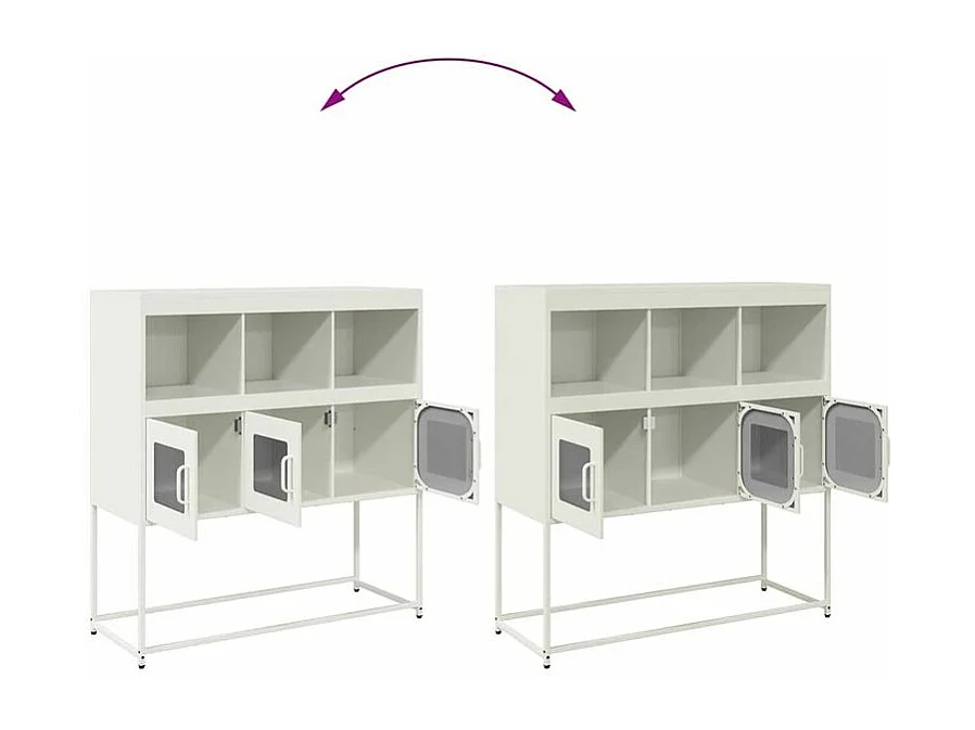 Buffet blanc 100,5x39x107 acier laminé à froid