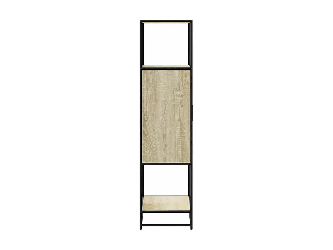 Buffet haut chêne sonoma 68x35x139 bois d'ingénierie métal