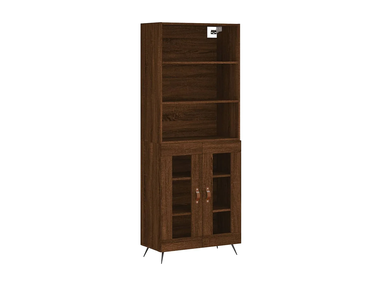 Buffet haut Chêne marron 69,5x34x180 Bois d'ingénierie