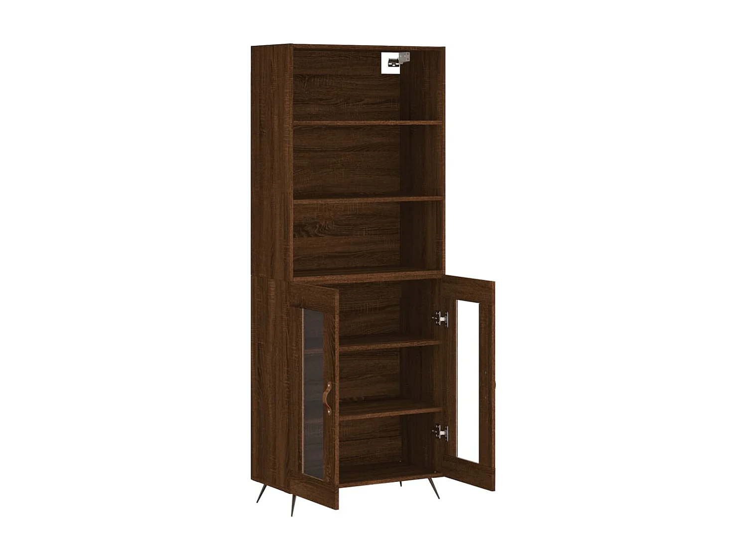 Buffet haut Chêne marron 69,5x34x180 Bois d'ingénierie