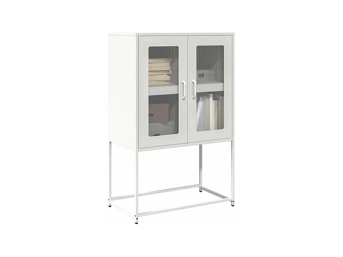 Buffet haut blanc 68x39x107 acier