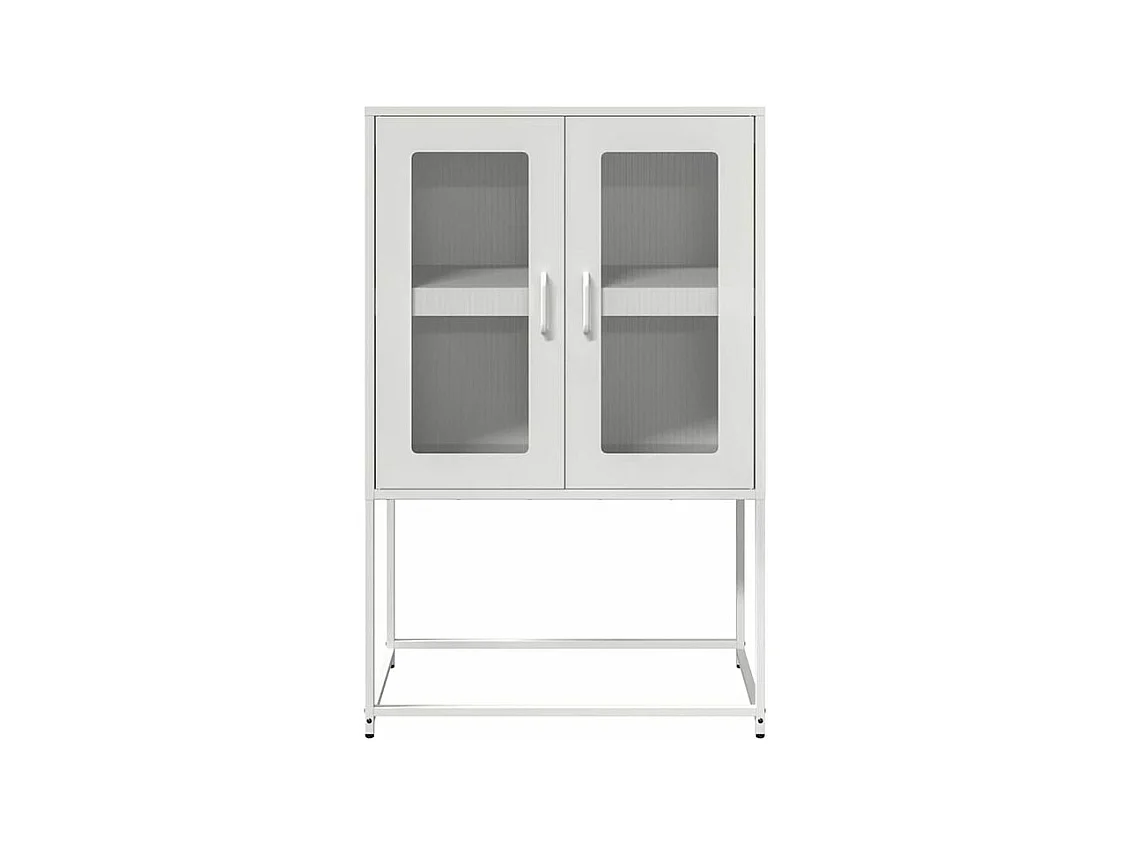 Buffet haut blanc 68x39x107 acier