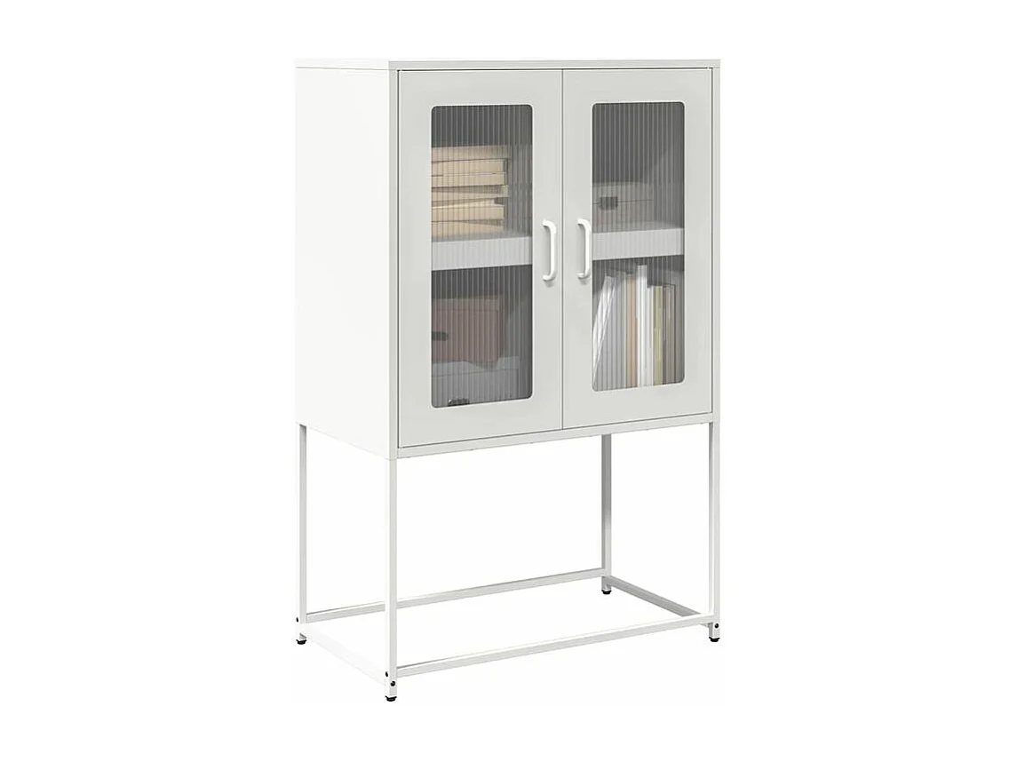 Buffet haut blanc 68x39x107 acier
