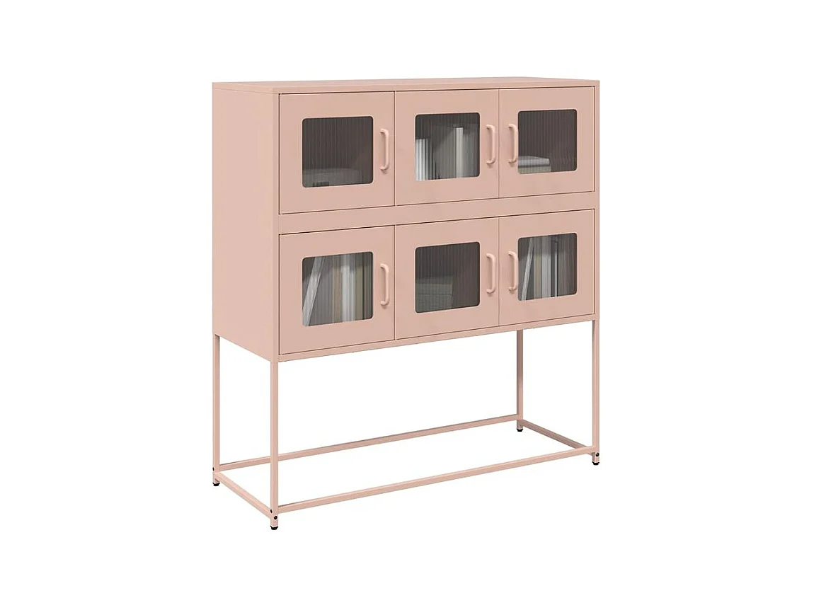 Buffet rose 100,5x39x107 acier laminé à froid