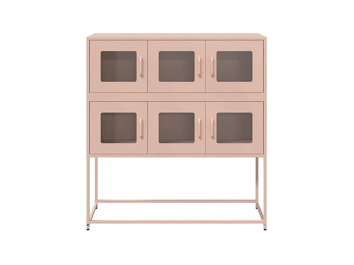 Buffet rose 100,5x39x107 acier laminé à froid