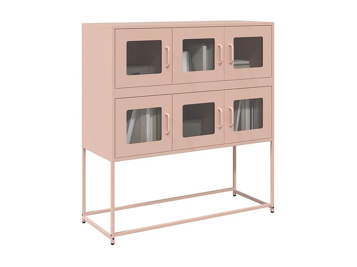 Buffet rose 100,5x39x107 acier laminé à froid