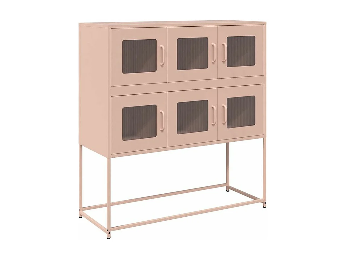 Buffet rose 100,5x39x107 acier laminé à froid