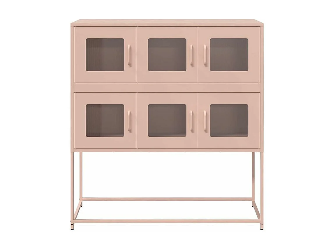 Buffet rose 100,5x39x107 acier laminé à froid