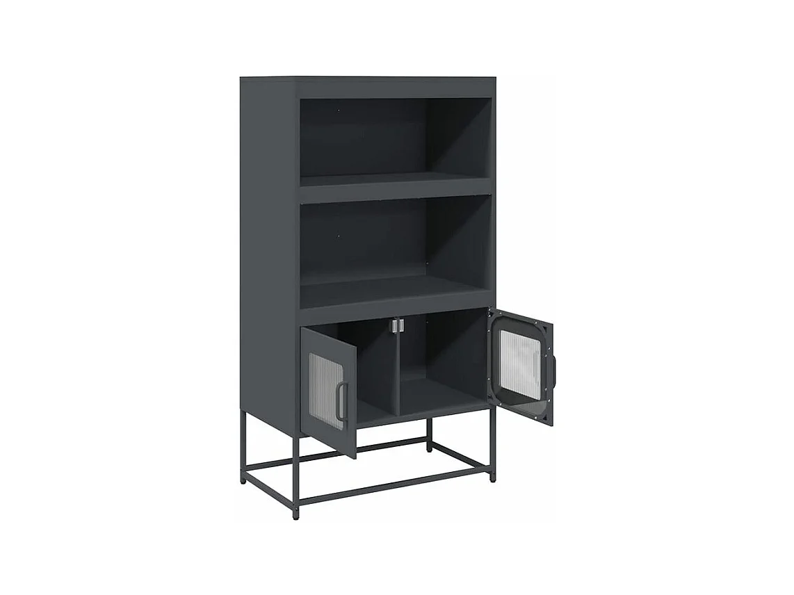 Buffet haut anthracite 68x39x123 acier