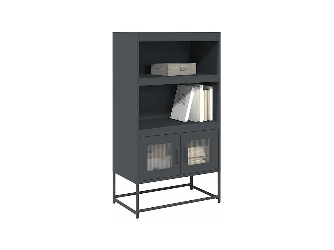 Buffet haut anthracite 68x39x123 acier