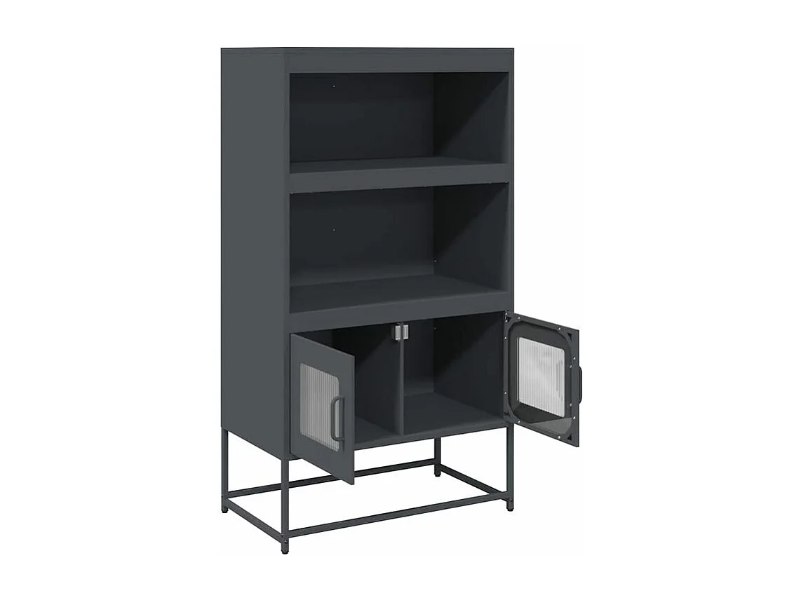 Buffet haut anthracite 68x39x123 acier
