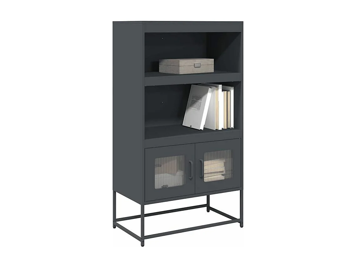 Buffet haut anthracite 68x39x123 acier
