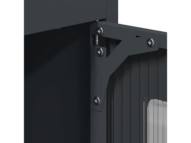 Buffet haut anthracite 68x39x123 acier