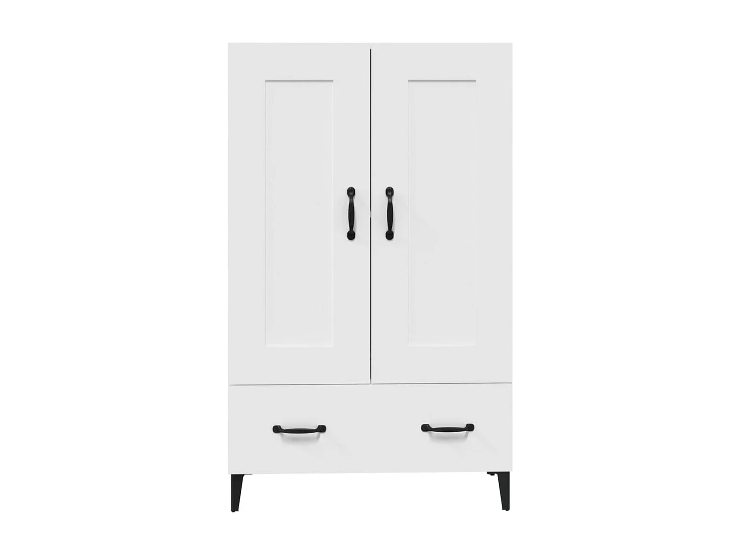 Buffet haut Blanc 70x31x115 Bois d'ingénierie