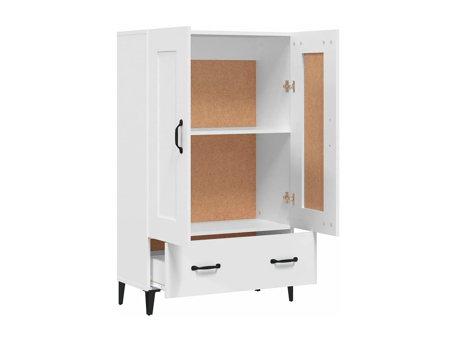 Buffet haut Blanc 70x31x115 Bois d'ingénierie