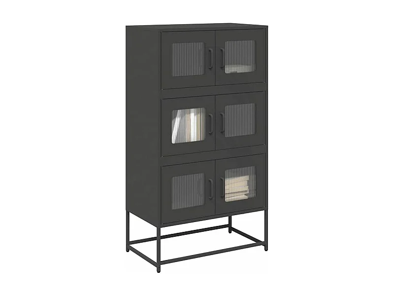 Buffet haut noir 68x39x123 acier