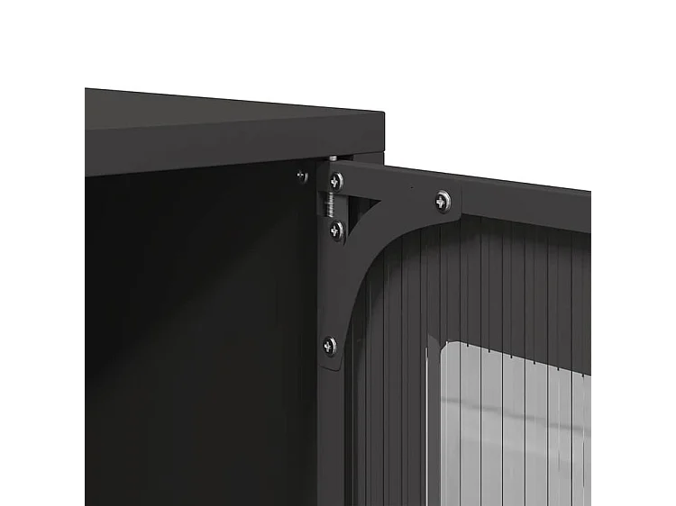 Buffet haut noir 68x39x123 acier