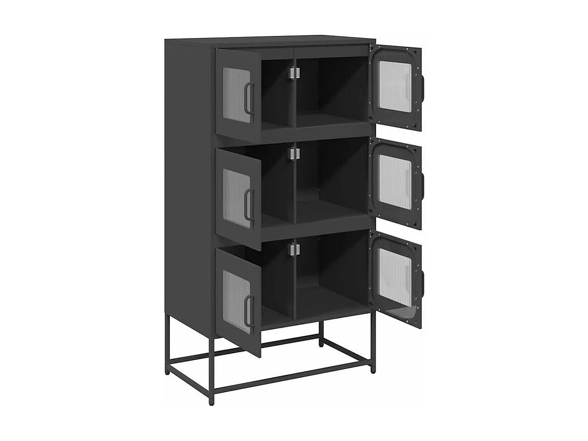 Buffet haut noir 68x39x123 acier
