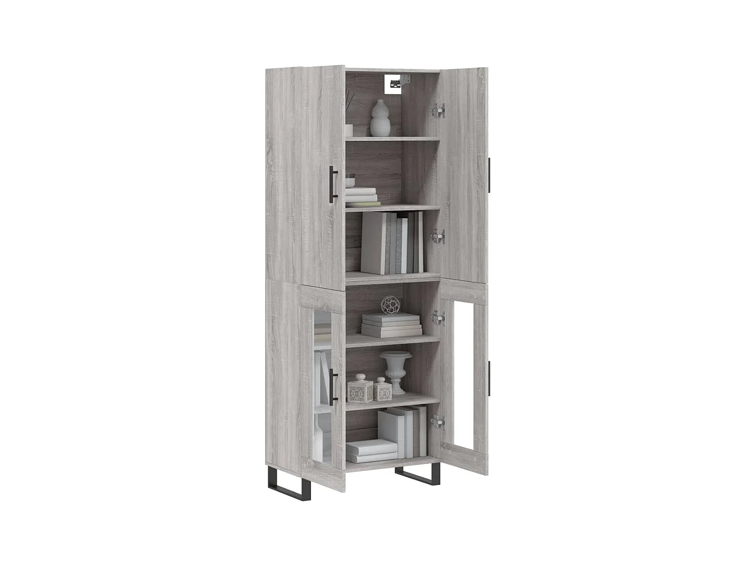 Buffet haut Sonoma gris 69,5x34x180 Bois d'ingénierie