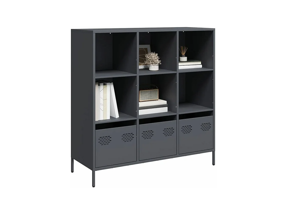 Buffet haut anthracite 101,5x39x103,5 acier