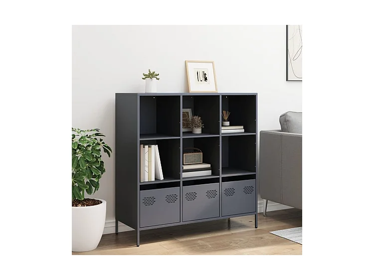 Buffet haut anthracite 101,5x39x103,5 acier