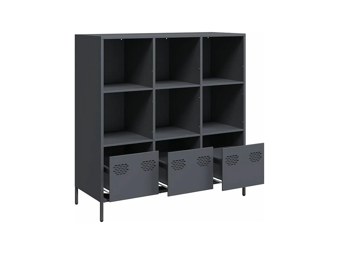 Buffet haut anthracite 101,5x39x103,5 acier