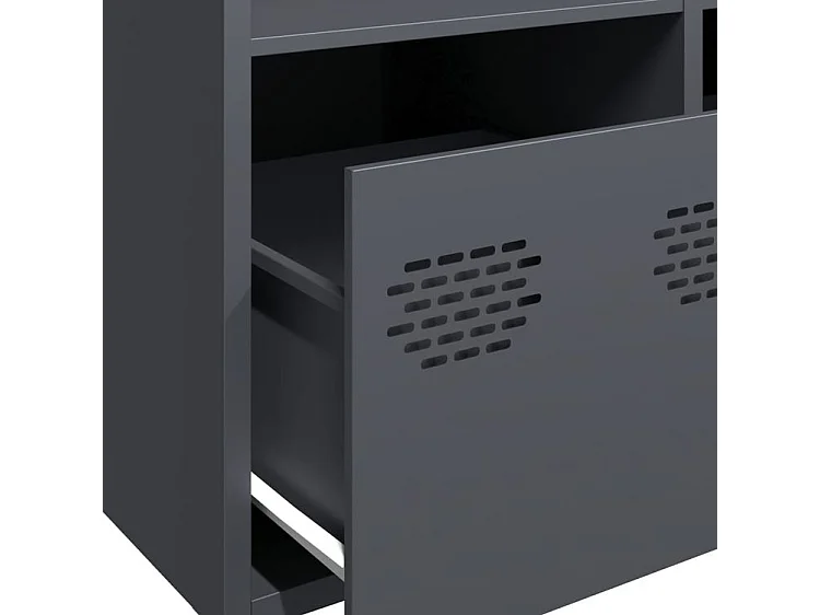 Buffet haut anthracite 101,5x39x103,5 acier