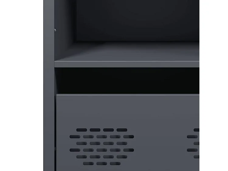 Buffet haut anthracite 101,5x39x103,5 acier