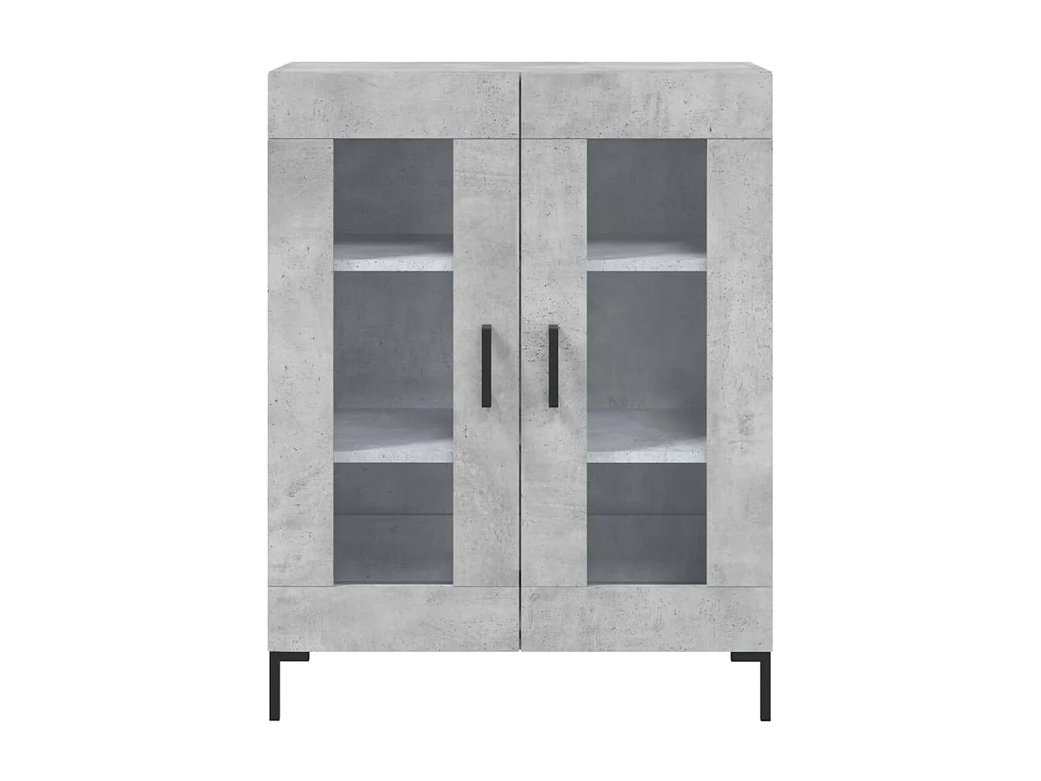 Buffet haut Gris béton 69,5x34x180 Bois d'ingénierie