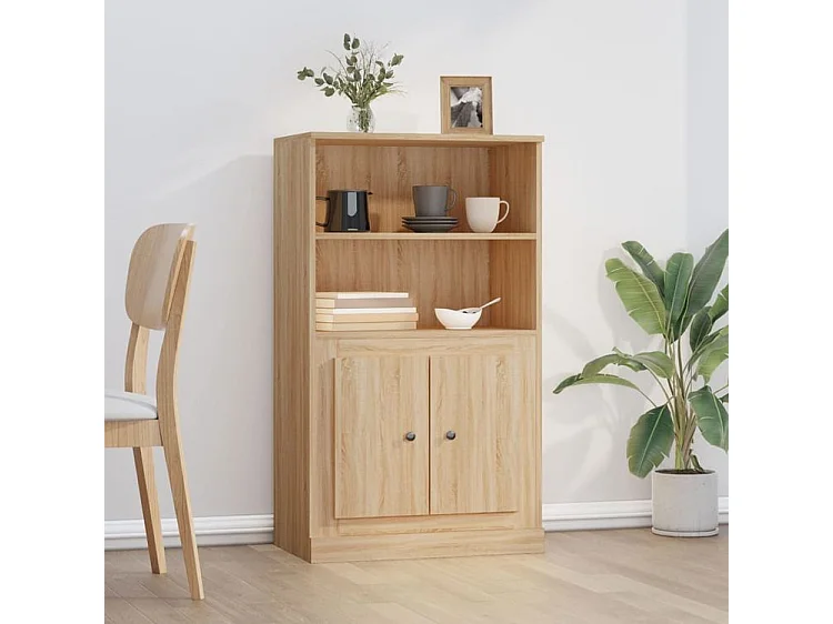 Buffet haut chêne sonoma 60x35,5x103,5 bois d'ingénierie