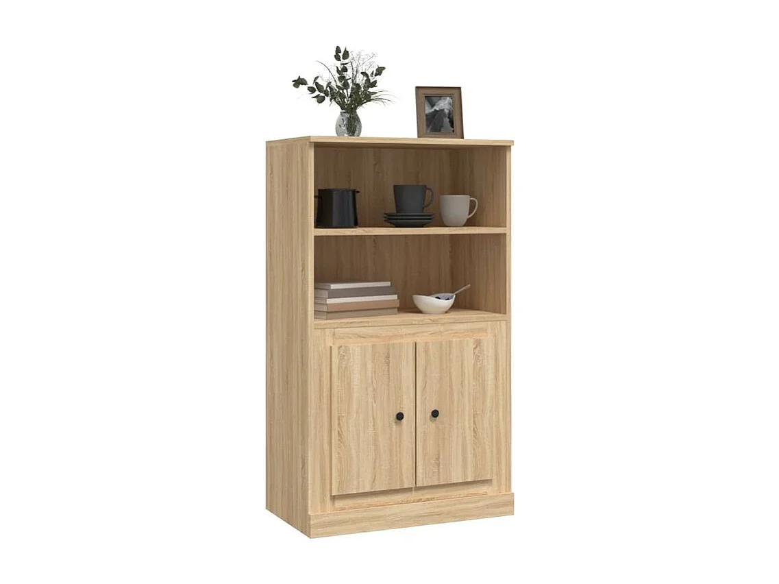 Buffet haut chêne sonoma 60x35,5x103,5 bois d'ingénierie