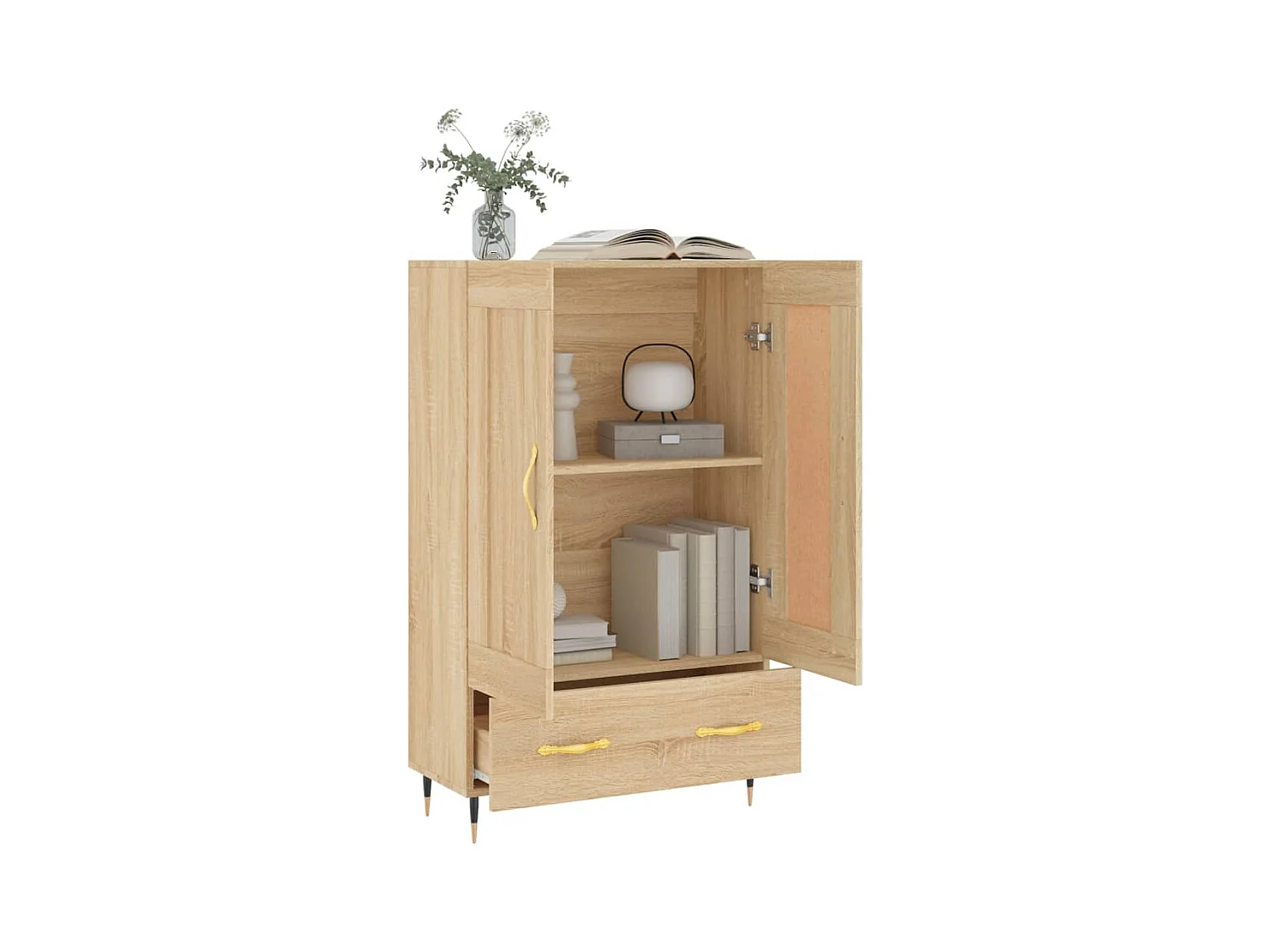 Buffet haut chêne sonoma 69,5x31x115 bois d'ingénierie