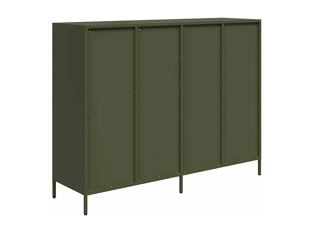Buffet vert olive 135x39x103,5 acier laminé à froid