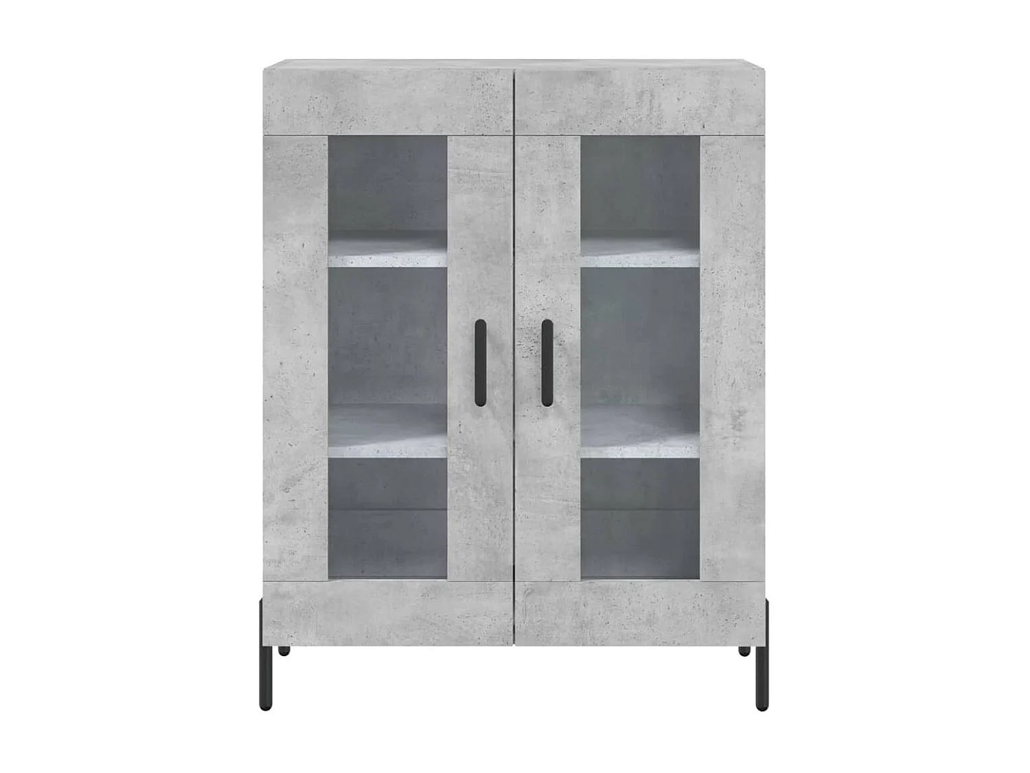 Buffet haut Gris béton 69,5x34x180 Bois d'ingénierie