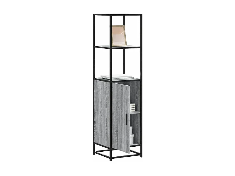 Buffet haut sonoma gris 35,5x35x139 bois d'ingénierie métal