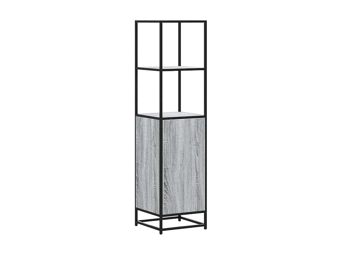 Buffet haut sonoma gris 35,5x35x139 bois d'ingénierie métal