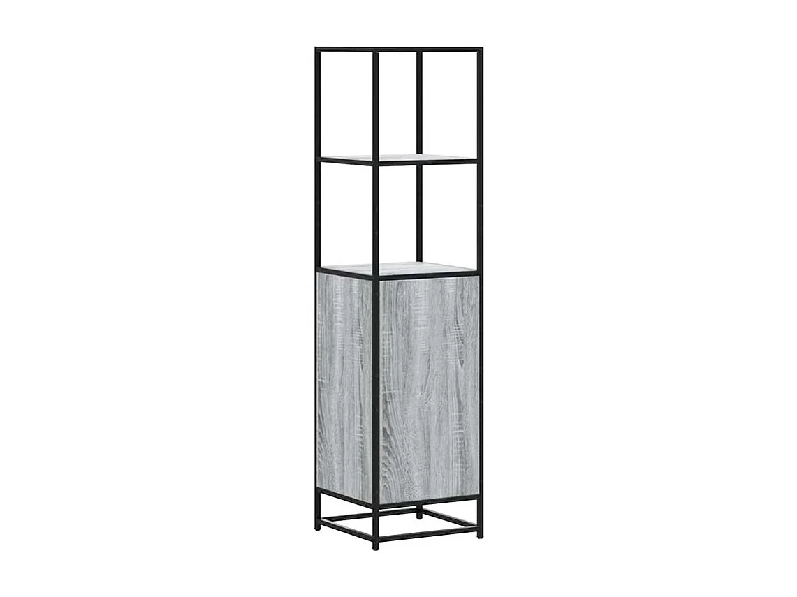 Buffet haut sonoma gris 35,5x35x139 bois d'ingénierie métal