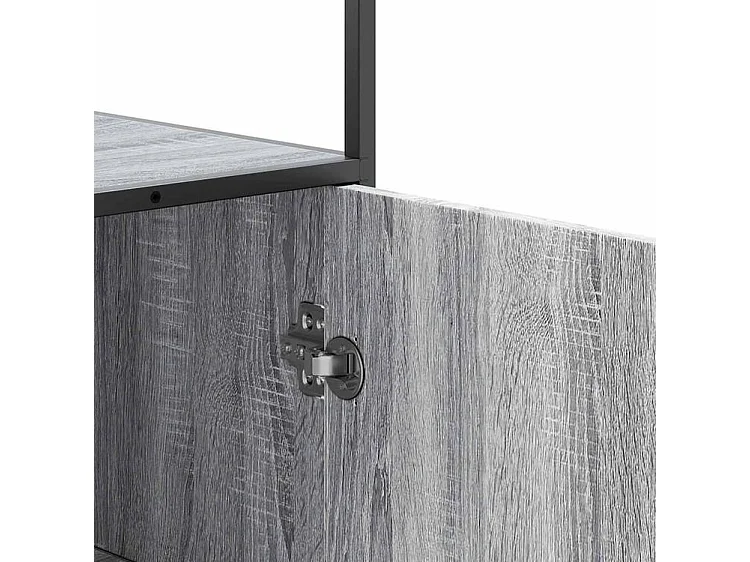 Buffet haut sonoma gris 35,5x35x139 bois d'ingénierie métal