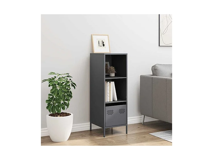 Buffet haut anthracite 35x39x103,5 acier