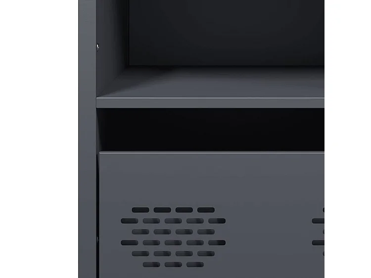 Buffet haut anthracite 35x39x103,5 acier