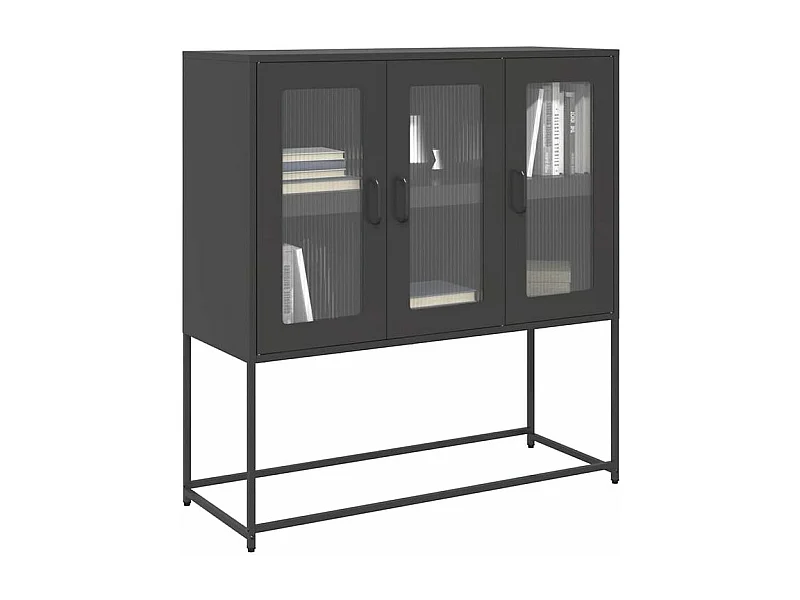 Buffet noir 100,5x39x107 acier laminé à froid