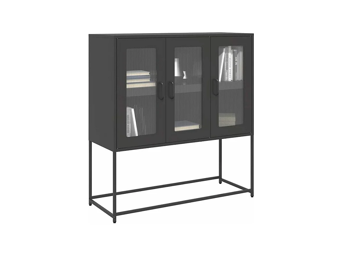 Buffet noir 100,5x39x107 acier laminé à froid