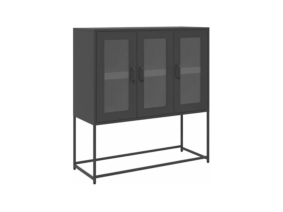 Buffet noir 100,5x39x107 acier laminé à froid