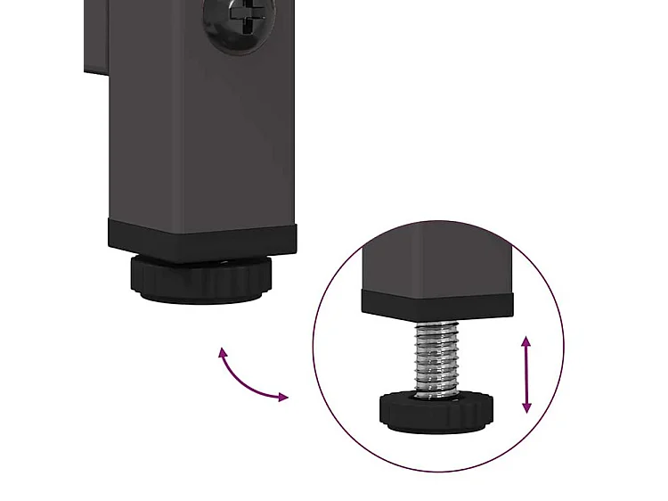 Buffet noir 100,5x39x107 acier laminé à froid