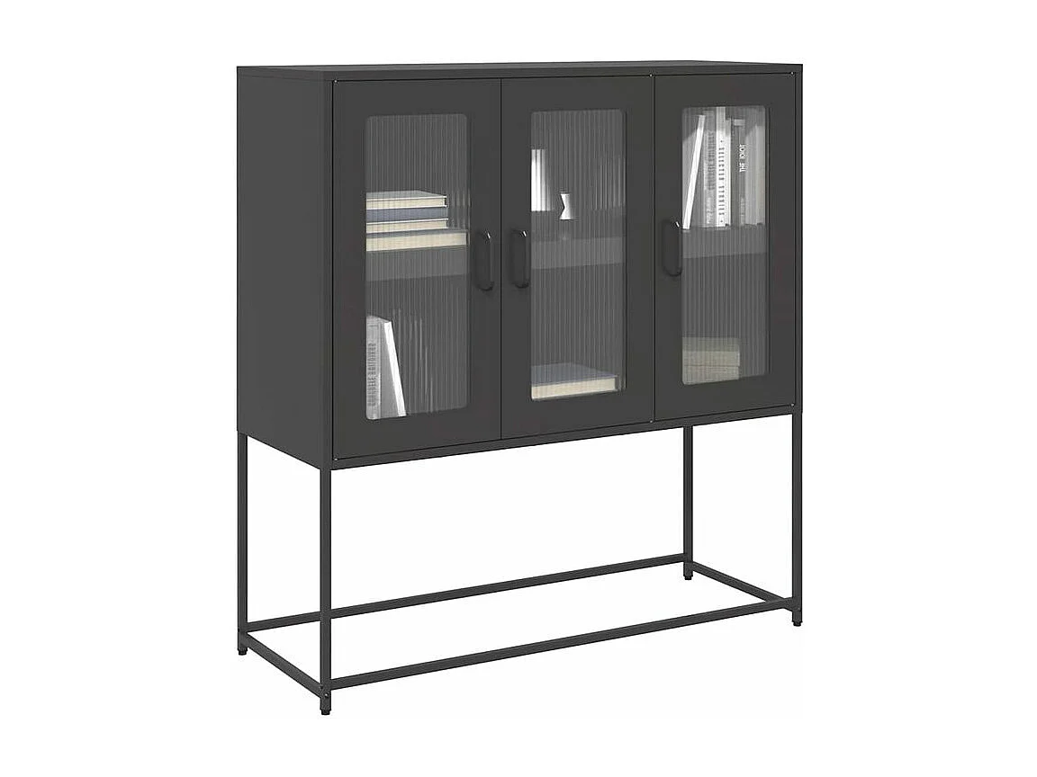 Buffet noir 100,5x39x107 acier laminé à froid