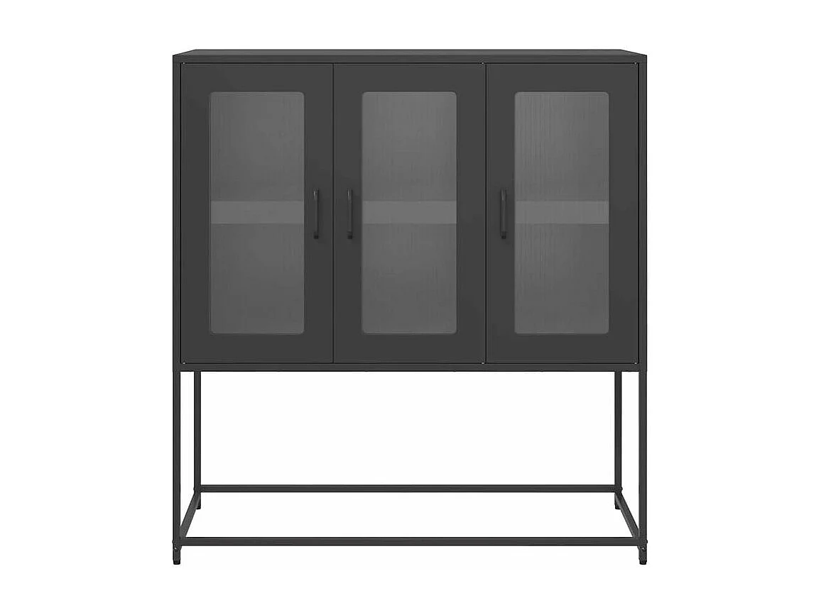 Buffet noir 100,5x39x107 acier laminé à froid